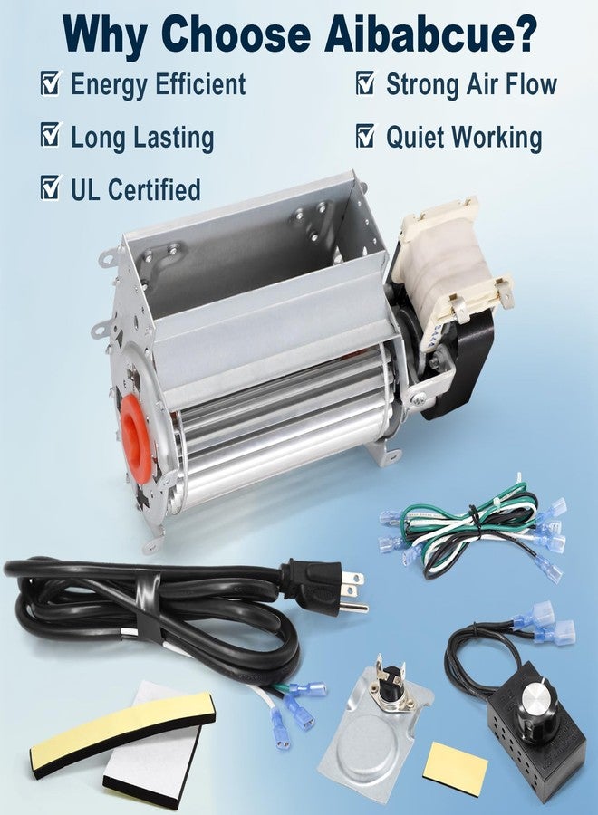 Aibabcue Fireplace Blower Fan for Heatilator Fireplaces GFK21 FK21 Blower Fans Kit Replacement for Heatilator NB3630, NB3630M, ND3630, NDV3630, NDV3630L - Image 4